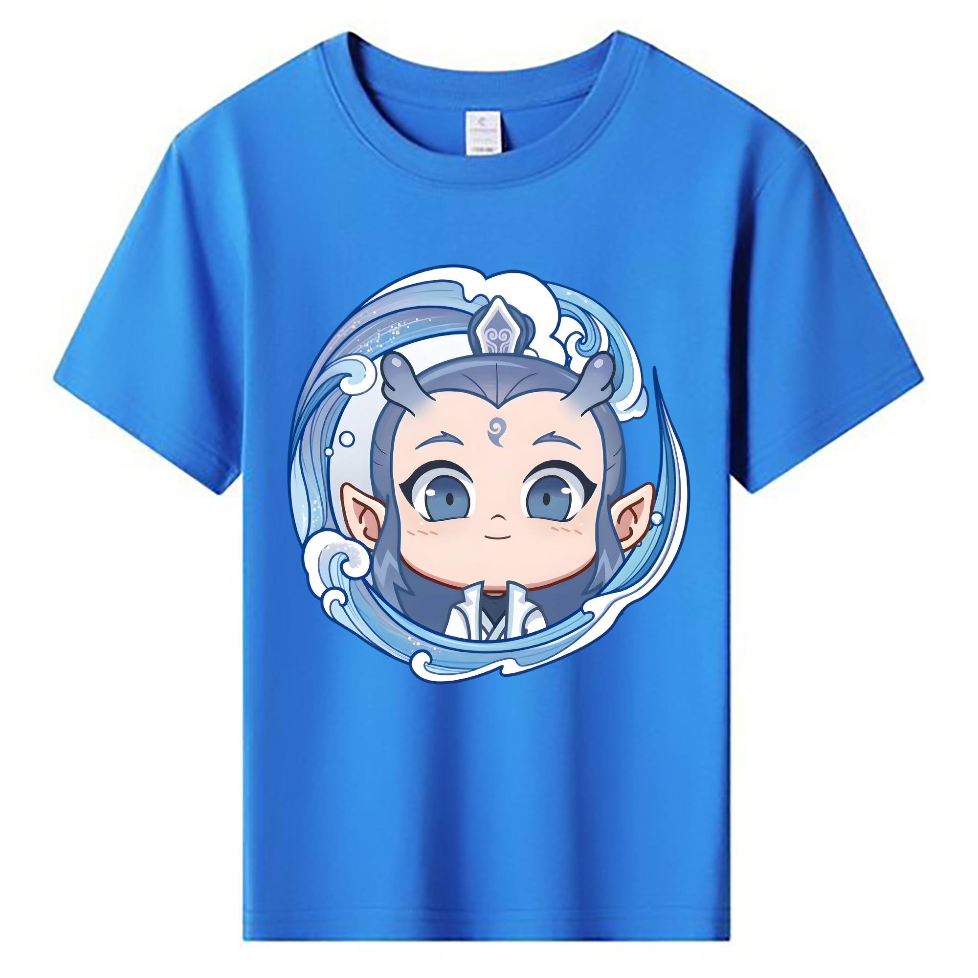 （画像用） Ne Zha 2 ナタ 魔童の大暴れ 綿100％キッズTシャツ（フロントプリント）